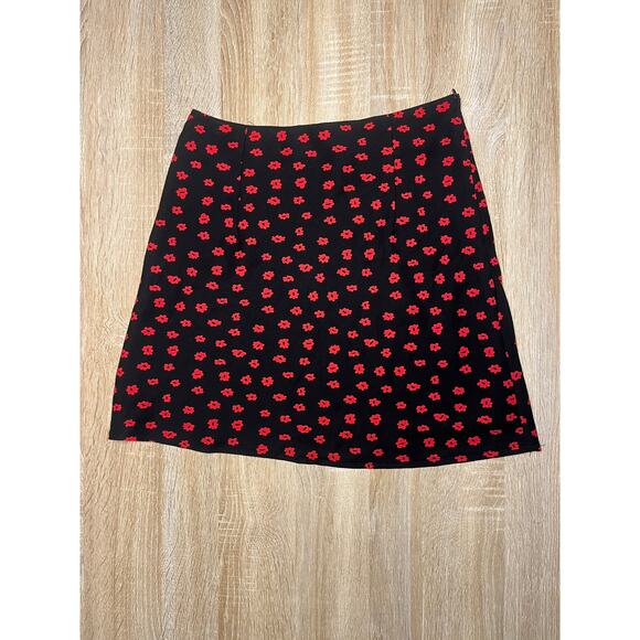 Princess Polly Mabel Short Skirt Black and Red US Size 6 - Picture 1 of 2